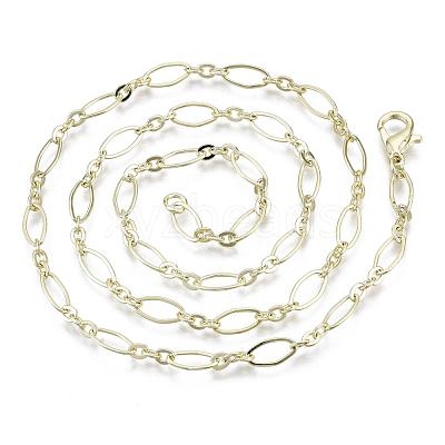 Brass Cable Chains Necklace Making MAK-S072-16A-14KC-1