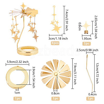 Stainless Steel Rotating Tealight Candle Holder DIY-WH0021-42G-04-1