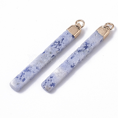Top Golden Plated Natural Sodalite Pendants LS-G-S359-028F-1