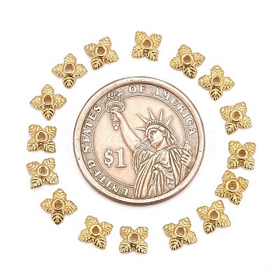 Tibetan Style Alloy Bead Caps TIBEB-Q018-G-FF-1