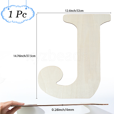 Letter Unfinished MDF Sheets WOOD-WH20012-008J-1