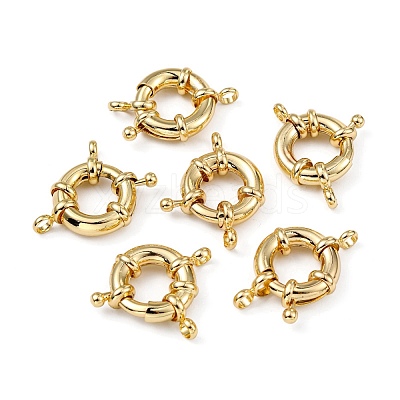 Rack Plating Brass Spring Ring Clasps KK-D399-A-G-NF-1