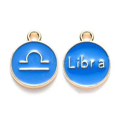 Alloy Enamel Pendants X-ENAM-S124-01B-02K-1