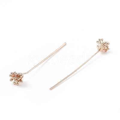 Brass Flower Head Pins LS-KK-G413-04KCG-1
