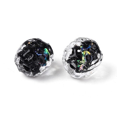 Handmade Foil Glass Beads FOIL-N029-10A-1