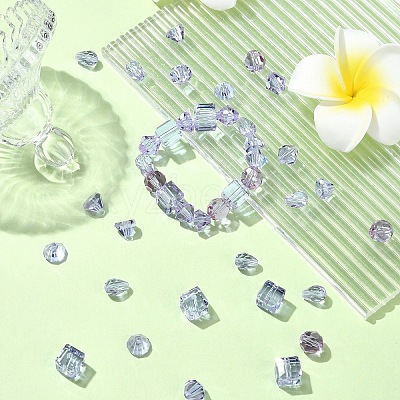 50Pcs 5 Styles Imitation Austrian Crystal Beads FIND-YW0004-71A-1