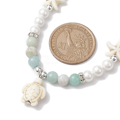 Mixed Gemstone and Pearl Beads Necklaces NJEW-JN04790-1