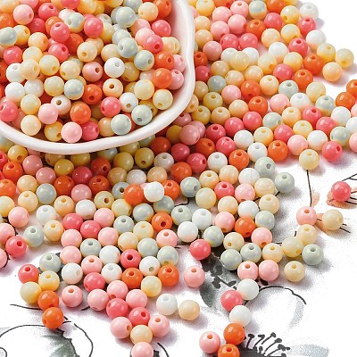 Opaque Acrylic Beads SACR-Q004-01F-1