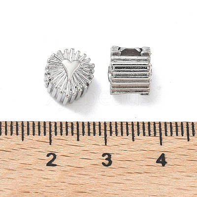 Brass European Beads KK-P349-09P-1