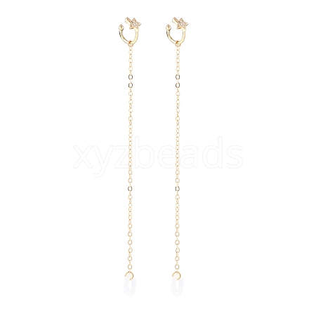 Creative Star Cubic Zirconia Earring Strap EJEW-JE04692-1