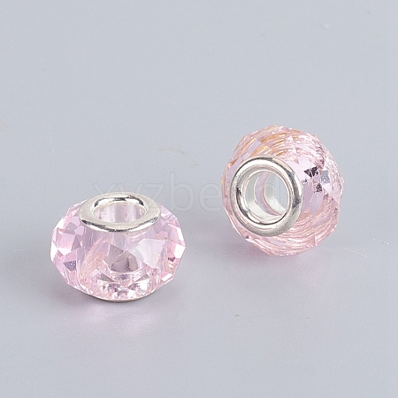 Faceted Glass European Beads GPDL-E004-01B-1