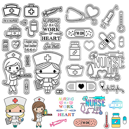 Custom Wall Theme PVC Plastic Clear Stamps DIY-WH0619-0019-1