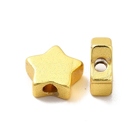 Rack Plating Brass Beads KK-P095-12G-1