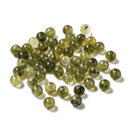 Acrylic Imitation Gemstone Beads X-OACR-R029-10mm-02-1