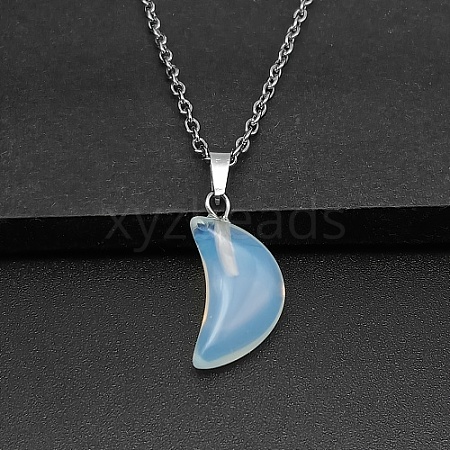 Moon Opalite Pendant Necklaces AK5365-6-1