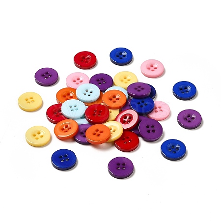 Resin Buttons RESI-D033-15mm-M-1