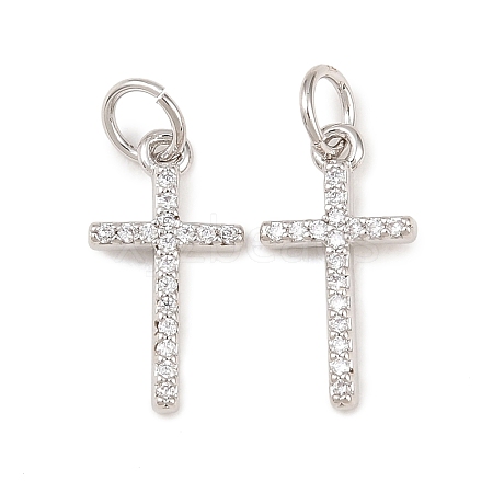 Brass Micro Pave Cubic Zirconia Pendants KK-Z146-25P-1
