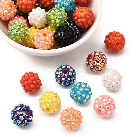 AB-Color Resin Rhinestone Beads X-RESI-S315-12x14-M-1
