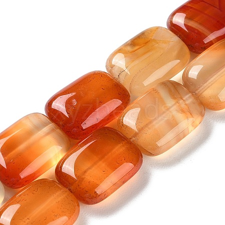 Natural Red Agate Beads Strands G-K357-D04-01-1