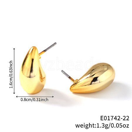 Geometric Shiny Plastic Stud Earrings FD4896-22-1