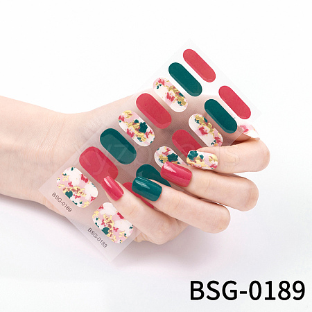 Nail Art Full Cover Nail Stickers MRMJ-YWC0001-BSG-0189-1