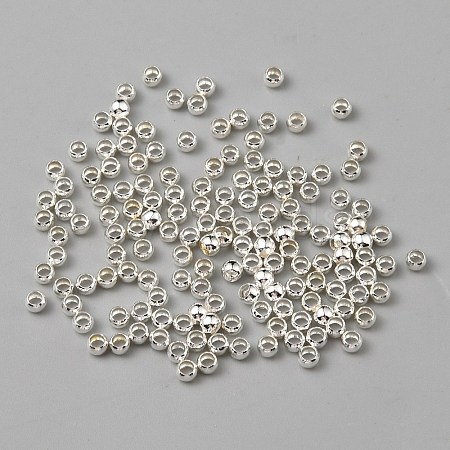 Rondelle Brass Crimp Beads KK-WH0365-001D-S-1