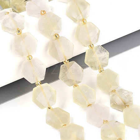 Heated Natural Lemon Quartz Beads Strands G-N368-01A-14-1