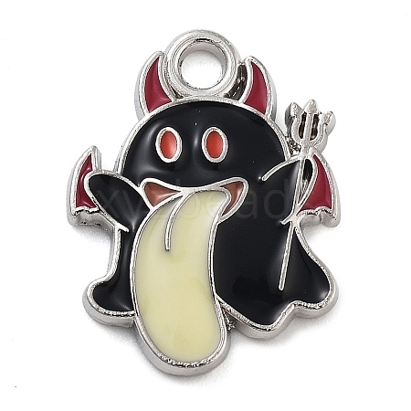 Halloween Theme Alloy Enamel Pendants PALLOY-S033-01F-1