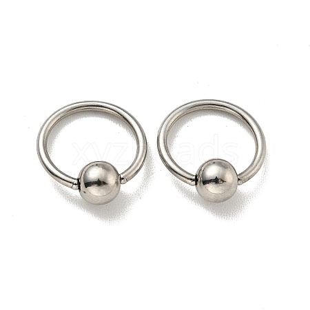 Non-Tarnish 316L Surgical Stainless Steel Captive Bead Ring for Nose Ring Cartilage Hoop Earrings AJEW-G038-01P-1