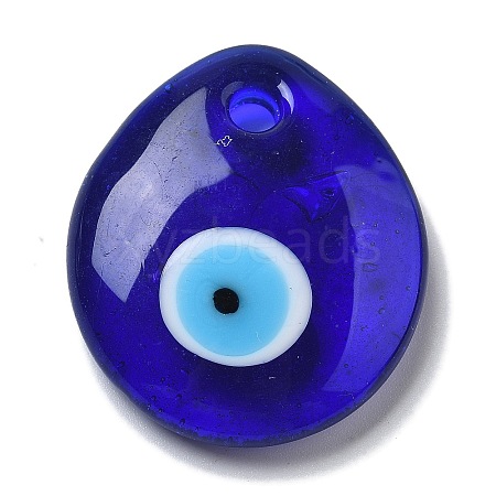 Handmade Evil Eye Lampwork Pendants LAMP-F035-10A-1