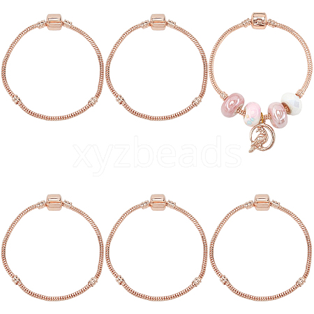 6Pcs Brass European Style Bracelet Making PPJ-SC0001-01B-1
