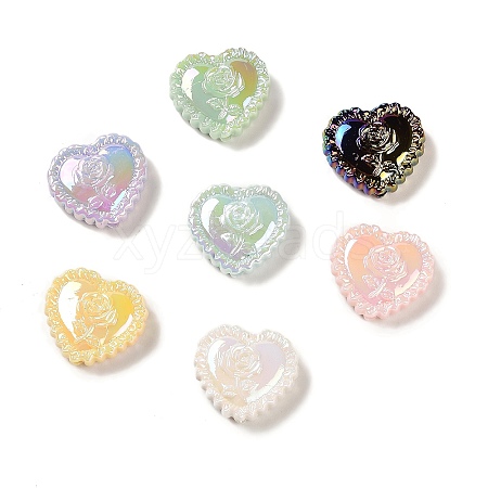 Iridescent Acrylic Beads X-OACR-P020-06-1