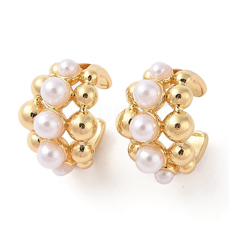 Rack Plating Brass Cuff Earring for Women EJEW-G394-39G-1