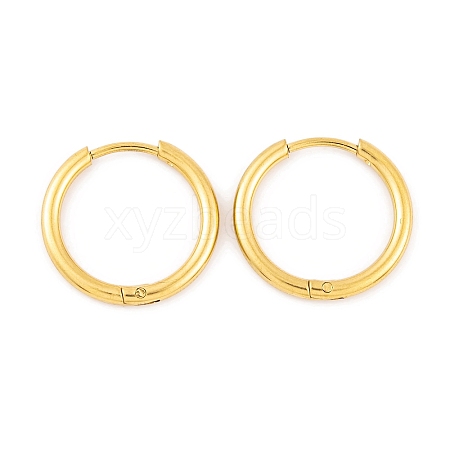 Ion Plating(IP) Round Ring 304 Stainless Steel Hoop Earrings for Women EJEW-G388-02B-G-1