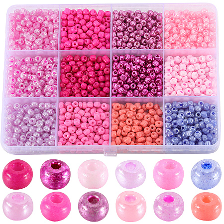 SUNNYCLUE 156G 12 Style Glass Seed Beads SEED-SC0001-33A-1