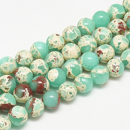 Synthetic Imperial Jasper Beads Strands X-G-S300-41C-8mm-1