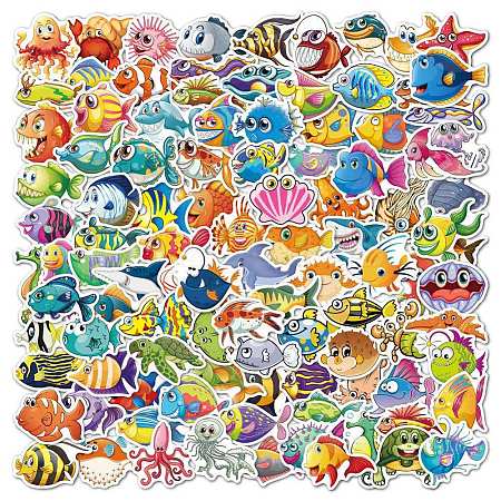 Ocean Theme PVC Waterproof Sticker Labels OCEA-PW0001-06-1