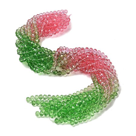 Transparent Painted Glass Beads Strands X1-DGLA-A034-T8mm-A18-1