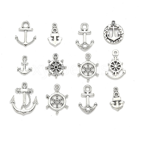 Tibetan Style Alloy Pendants TIBEP-M038-03AS-1