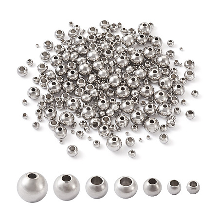 Mega Pet 500Pcs 7 Style 202 Stainless Steel Beads STAS-MP0001-03-1