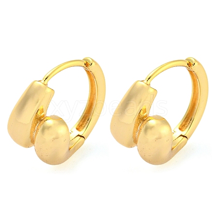 Brass Huggie Hoop Earrings for Women EJEW-M255-03G-1