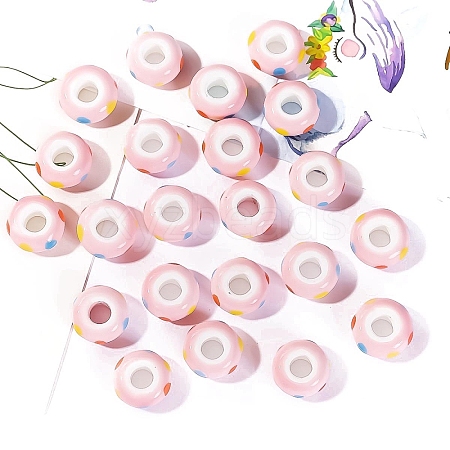 Handmade Porcelain Bright Glazed Beads PW-WG20130-19-1