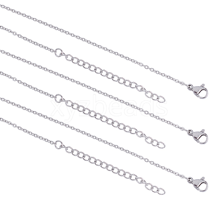 Unicraftale 304 Stainless Steel Cable Chain Necklace STAS-UN0018-07P-1