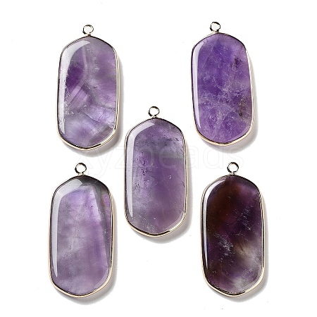 Natural Amethyst Pendants G-G063-02B-1