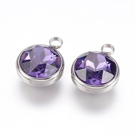 K9 Glass Rhinestone Pendants STAS-F123-26A-1