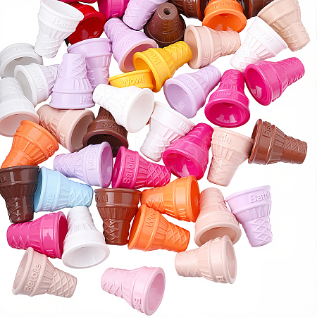 50Pcs Baking Paint Opaque Acrylic Beads MACR-SP0002-17-1