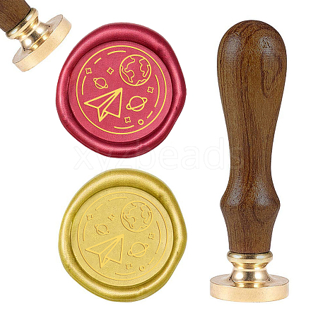 DIY Wood Wax Seal Stamp AJEW-WH0131-227-1