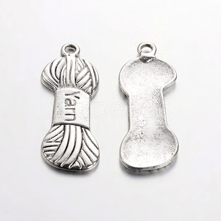 Tibetan Style Alloy Pendants TIBEP-3229-AS-RS-1