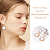 4 Pairs 4 Style Exquisite Plastic Imitation Pearl Beaded Dangle Stud Earrings EJEW-AN0002-09-4