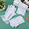 SUPERFINDINGS 3 Pairs 3 Style Flower Pattern Lace Gloves AJEW-FH0004-29-4